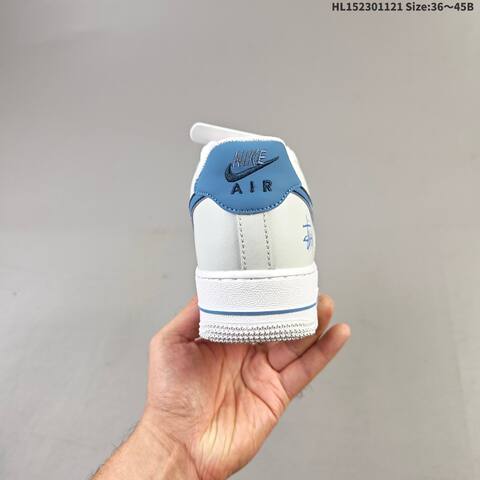 Nike Air Force 1 Low 07 White Light Grey Blue EU 36-45 Sneaker - Unisex (BS-63354)