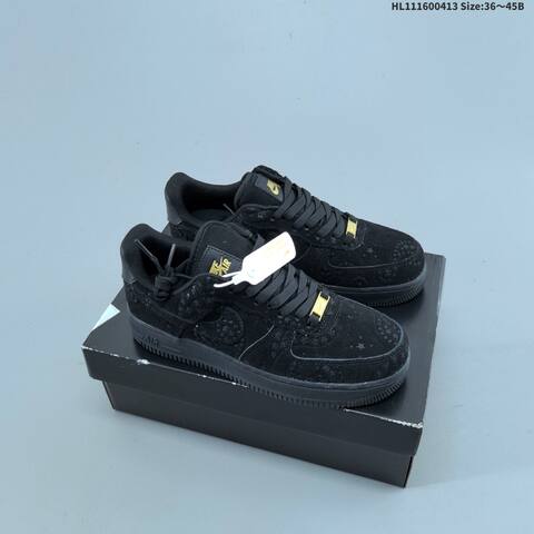 Nike Air Force 1 07 Low Light Grey White Black Gold EU 36 45 Sneaker EU 36-45 - Unisex (BS-60775)