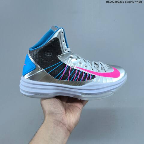 Nike Lunar Hyperdunk 2012 Silver Pink Blue White EU 40-46 Basketball Shoe - Men's (BS-61520)