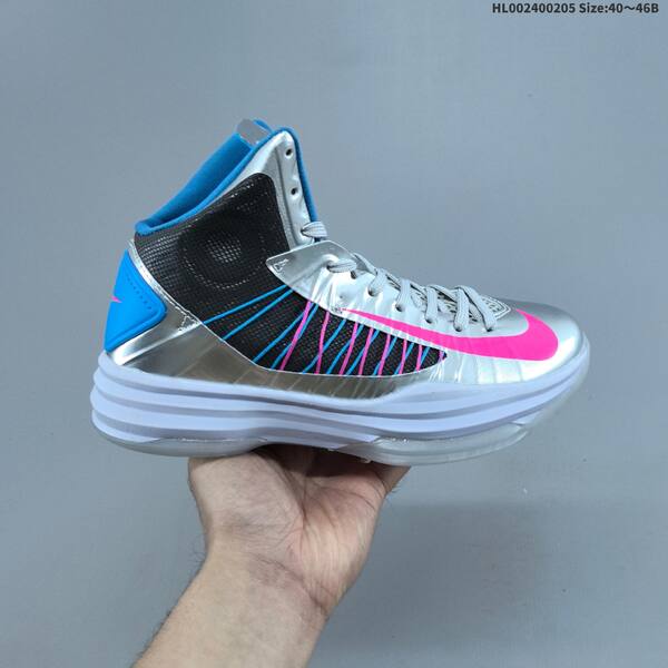 Nike Lunar Hyperdunk 2012 silver pink blue white EU 40-46 basketball shoe