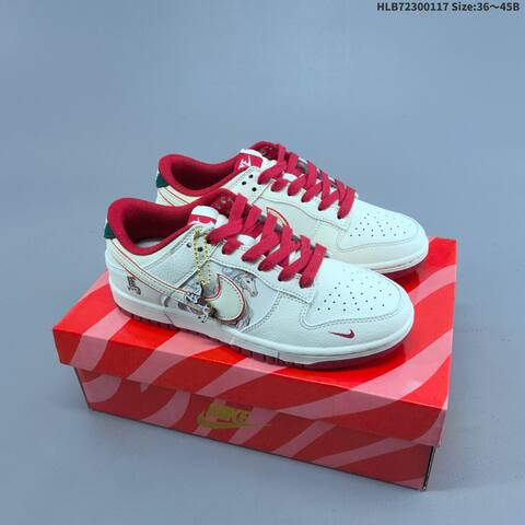 Nike Dunk Low Off White Red Navy Green EU 36-45 Skate Shoe - Unisex (BS-61950)