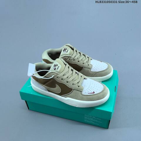 Nike SB Force 58 Khaki Brown White Red EU 36-45 Skate Shoe - Unisex (BS-61021)