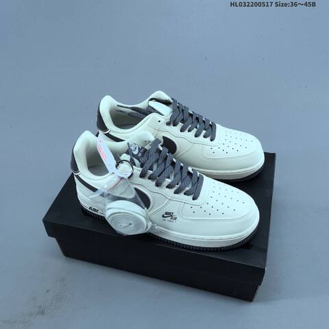 Nike Air Force 1 07 Low White Grey Black EU 36-45 Sneaker - Unisex (BS-60299)