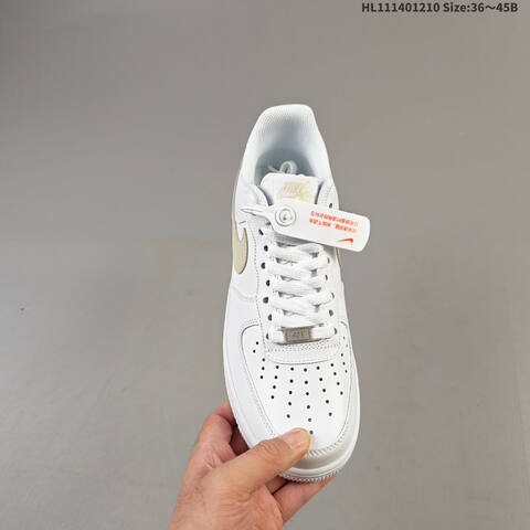 Nike Air Force 1 07 White Light Gold EU 36-45 Sneaker - Unisex (BS-62784)