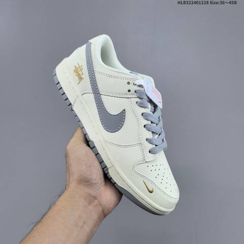 Nike Dunk SB Low Off White Grey Gold EU 36-45 Skate Shoe - Unisex (BS-62370)