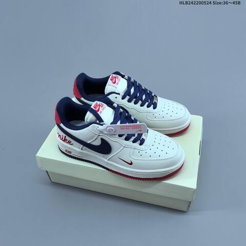 Nike Air Force 1 07 Low White Navy Red Yellow EU 36-45 Sneaker - Unisex (BS-60158)