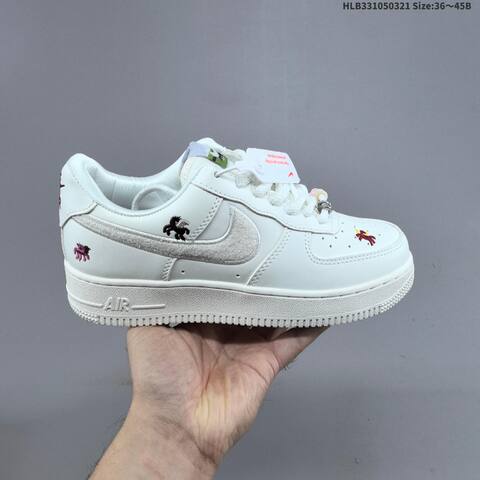 Nike Air Force 1 07 CNY IQ1119 011 Off White White Burgundy Gold EU 36 45 Sneaker EU 36-45 - Unisex (BS-61204)