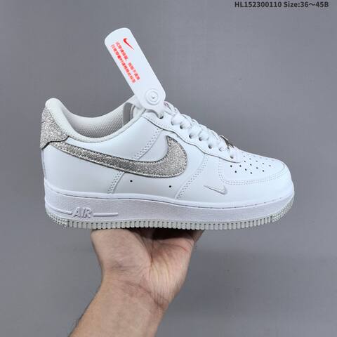 Nike Air Force 1 Low 07 White Silver Red EU 36-45 Sneaker - Unisex (BS-62077)