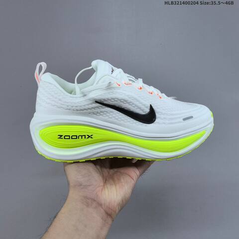 Nike Vomero Plus ReactX Air Zoom White Black Neon Yellow Orange Dark Grey White EU 35 5-46 Running Shoe - Unisex (BS-61543)