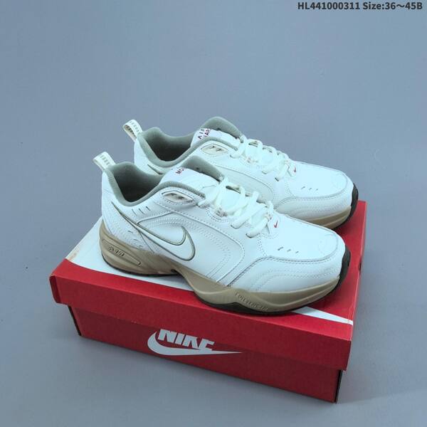 Nike Air Monarch IV white black red EU 36-45 training shoe