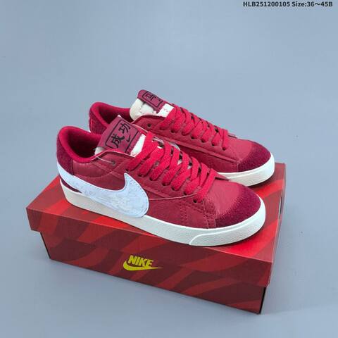 Nike Blazer Low 77 Jumbo Red White Sail EU 36-45 Skate Shoe - Unisex (BS-62228)