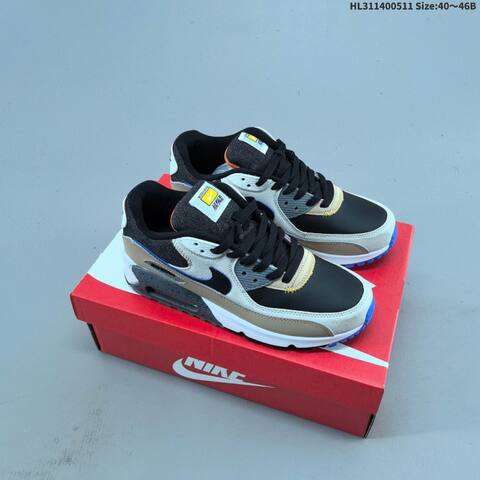 Nike Air Max 90 Black Grey Green White EU 36-46 Running Shoe - Unisex (BS-60415)