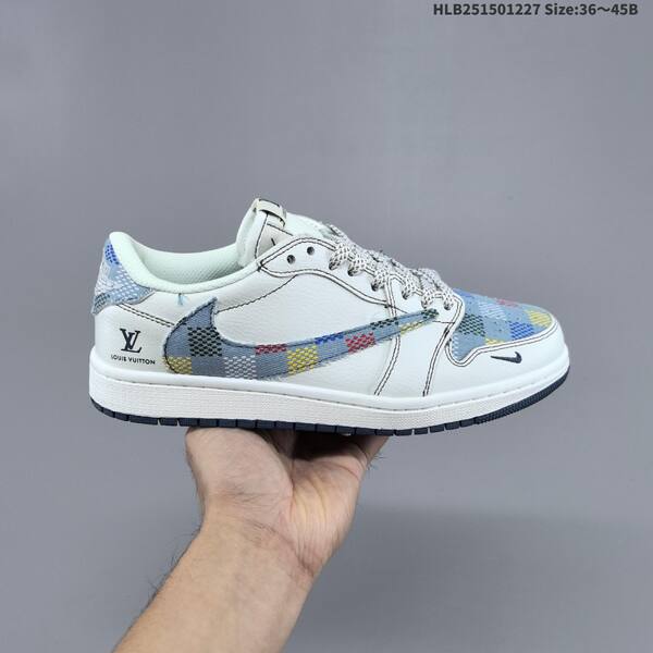 Nike Air Jordan 1 Low white/blue multi-color 36~45 lifestyle