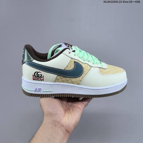 Nike Air Force 1 Low Beige Black White Brown EU 36-45 Sneaker - Unisex (BS-61902)