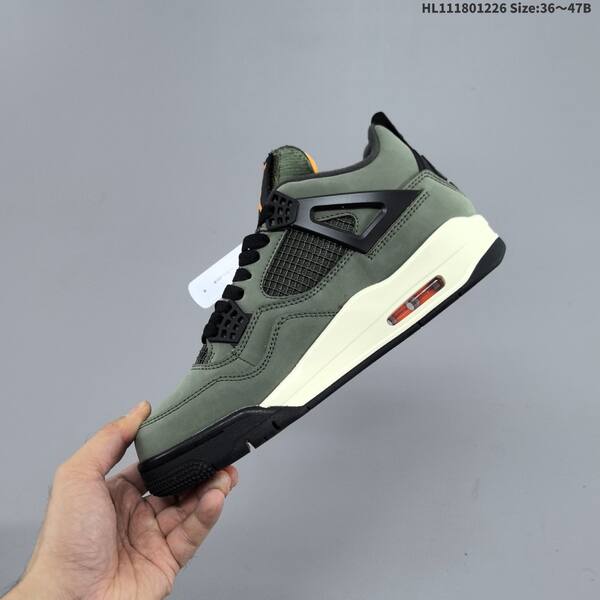 Jordan Air Jordan 4 green/black/orange 36~47 basketball
