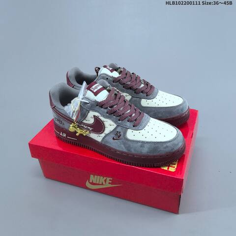 Nike Air Force 1 07 Low Off White Navy Red EU 36-45 Sneaker - Unisex (BS-62065)