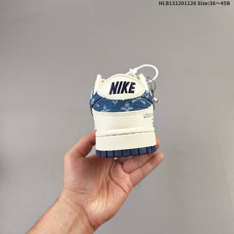 Nike SB Dunk Low Cream White Navy Blue EU 36-45 Skate Shoe - Unisex (BS-63028)