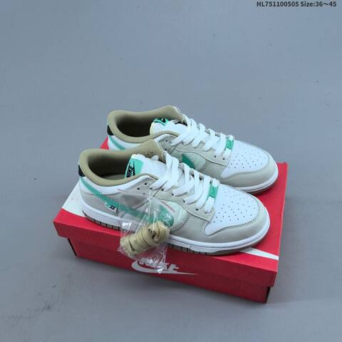 Nike Dunk Low White Light Grey Mint Beige Black Red Orange Blue EU 36-45 Skate Shoe - Unisex (BS-60501)