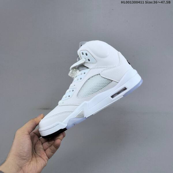 Jordan Air Jordan 5 Retro white / metallic silver / ice blue 36~47.5 basketball