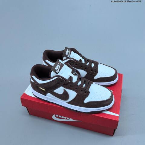 Nike Dunk Low White Brown Gold EU 36-45 Skate Shoe - Unisex (BS-60741)
