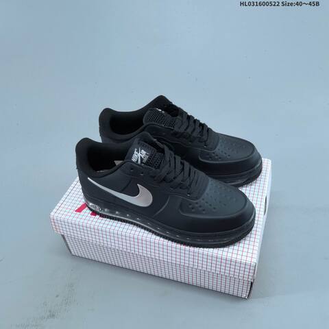 Nike Air Force 1 Posite Fl Max Black White Silver Clear EU 40-45 Sneaker - Men's (BS-60219)