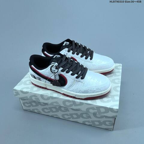 Nike SB Dunk Low White Gray Red Navy EU 36-45 Skate Shoe - Unisex (BS-61387)