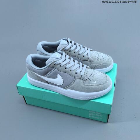 Nike SB Force 58 Light Grey White EU 36-45 Skate Shoe - Unisex (BS-62326)