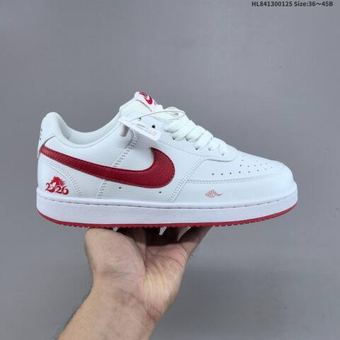 Nike Court Vision 1 Low White Red EU 36-45 Skate Shoe - Unisex (BS-61769)