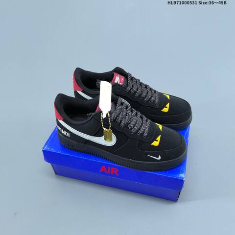 Nike Air Force 1 07 Low Off White Navy Blue Silver EU 36-45 Sneaker - Unisex (BS-60046)