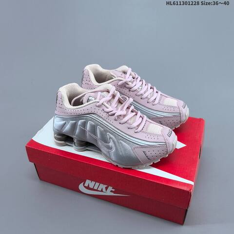 Nike Shox R4 Light Pink Silver White Red EU 36-45 Running Shoe - Unisex (BS-62374)