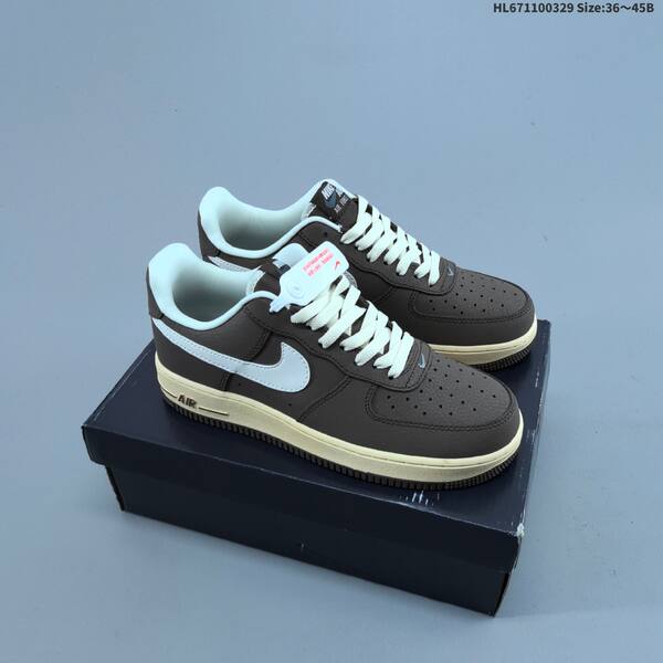 Nike Air Force 1 07 light beige dark brown off white blue EU 36-45 sneaker