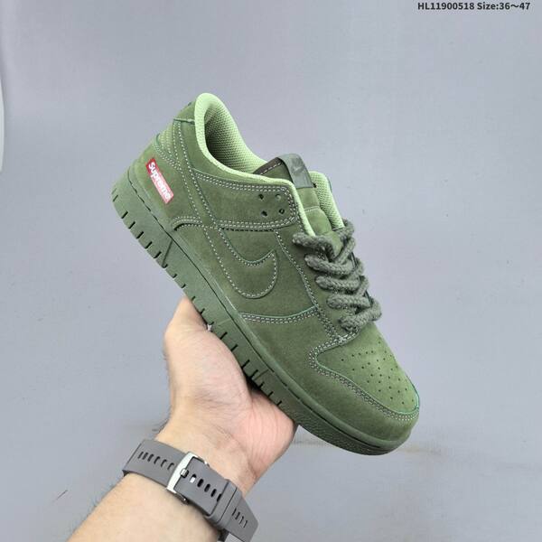 Nike SB Dunk Low Supreme olive green light green EU 36-47 skate shoe
