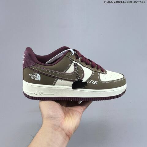 Nike Air Force 1 07 LV8 Olive Burgundy White Black EU 36-45 Sneaker - Unisex (BS-61613)