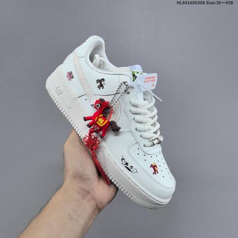 Nike Air Force 1 07 Low White Black Red Pink Yellow EU 36-45 Sneaker - Unisex (BS-61432)