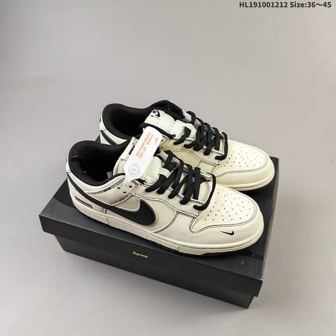 Nike SB Zoom Dunk Low Supreme Off White Light Purple Black EU 36-45 Skate Shoe - Unisex (BS-62735)
