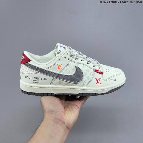 Nike Dunk SB Low Off White Grey Red Beige EU 36-45 Skate Shoe - Unisex (BS-61851)