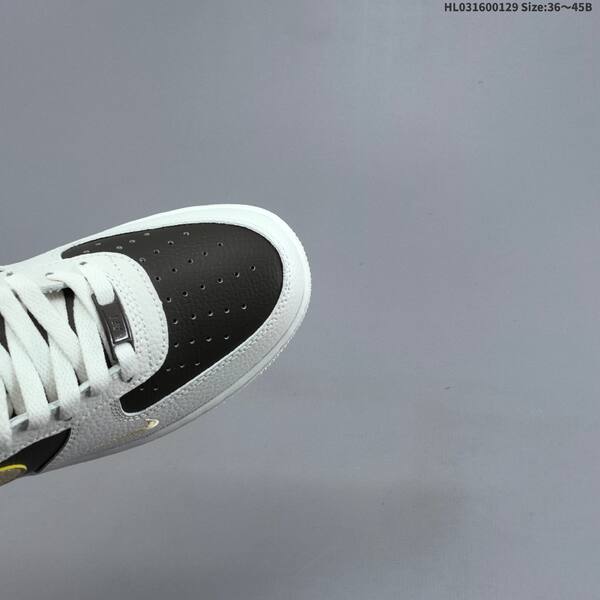 Nike Air Force 1 07 white dark brown gold yellow EU 36-45 sneaker