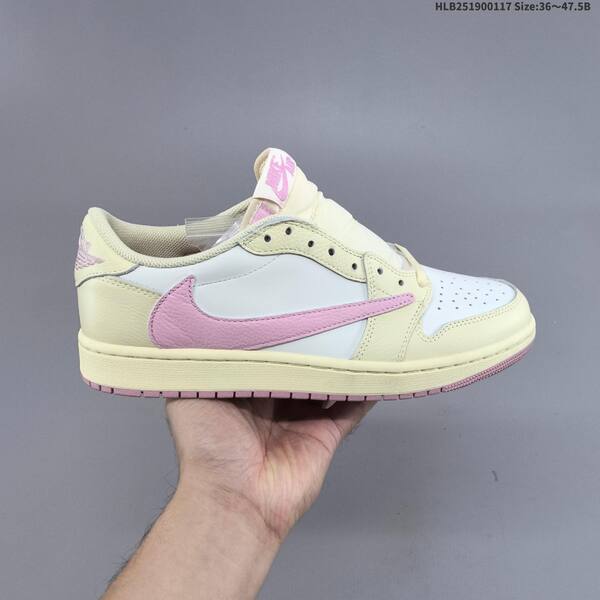 Nike Air Jordan 1 Low Travis Scott cream white / pink / light beige 36~47.5 lifestyle