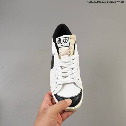 Nike Blazer Low 77 Jumbo White Black Sail EU 36-45 Skate Shoe - Unisex (BS-63382)