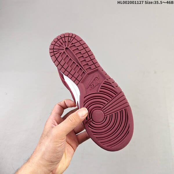Nike SB Dunk Low burgundy red white gold EU 35 5-46 skate shoe
