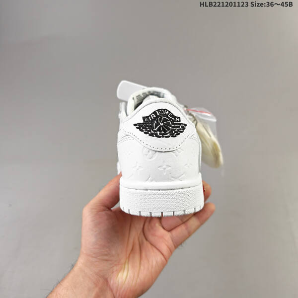 Louis Vuitton Air Jordan 1 x Travis Scott DIY white/grey/orange EU 36-45 casual