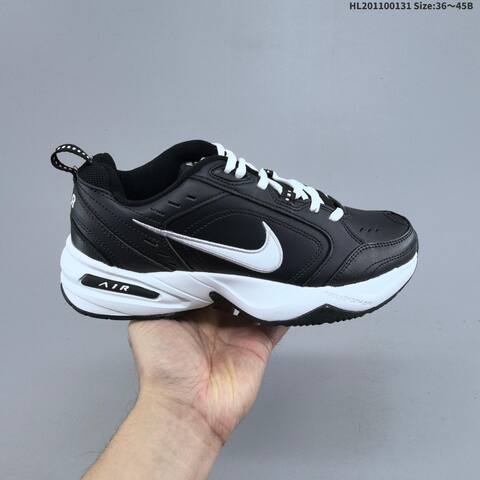 Nike Air Monarch IV Black White White Maroon Gold EU 36-45 Training Shoe - Unisex (BS-61628)