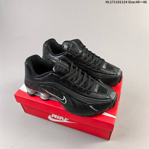 Nike Shox R4 HJ7303-445 Black Silver White EU 40-46 Running Shoe - Men's (BS-63122)