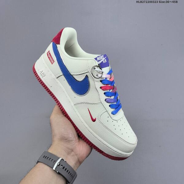 Nike Air Force 1 07 Low Supreme off white blue red purple EU 36-45 sneaker