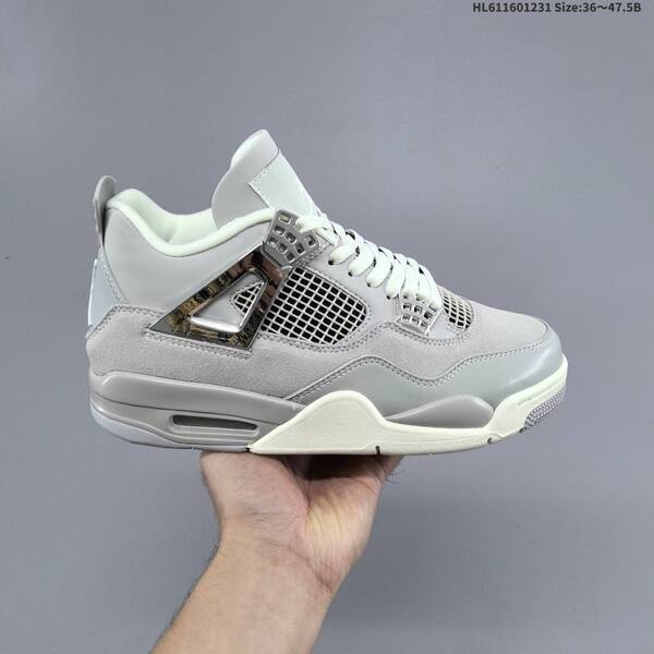 Jordan Air Jordan 4 Retro Frozen Moments light gray / white / chrome 36-47.5 basketball