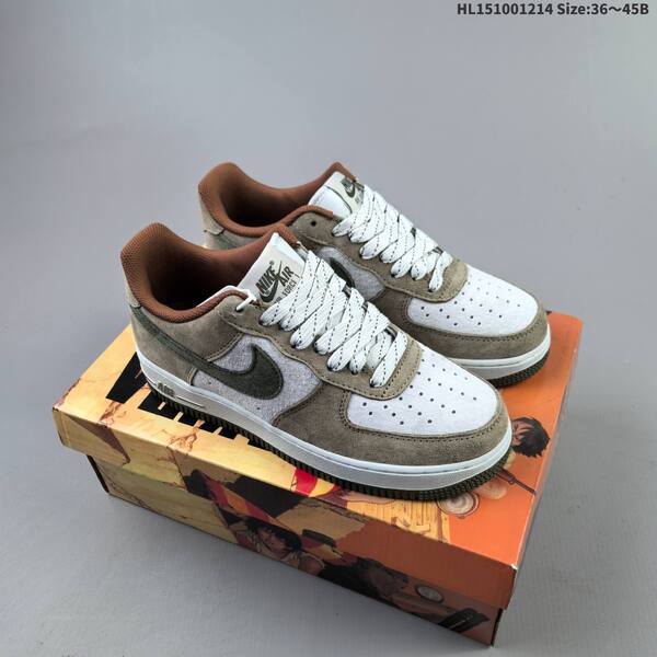 Nike Air Force 1 Low 07 AKIRA olive green light grey black white EU 36-45 sneaker