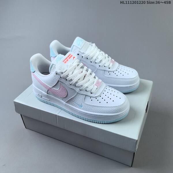 Nike Air Force 1 07 Low White Burgundy Gold White Pink Light Blue EU 36 45 sneaker EU 36-45