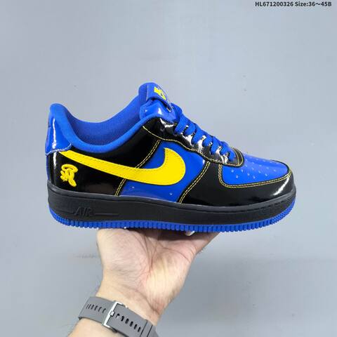 Nike Air Force 1 Low Black Grey White Burgundy Gold EU 36-45 Sneaker - Unisex (BS-61134)