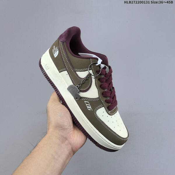 Nike Air Force 1 07 LV8 Olive Burgundy White Black EU 36-45 sneaker