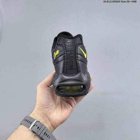 Nike Air Max 95 TT FB2709-010 Black Yellow EU 36-46 Running Shoe - Unisex (BS-59931)